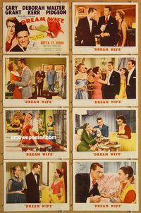 a064 DREAM WIFE 8 movie lobby cards '53 Cary Grant, Deborah Kerr