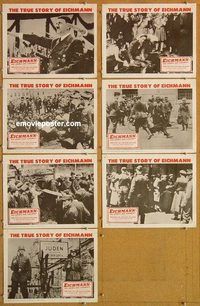 a746 EICHMANN HIS CRIMES & JUDGMENT 7 movie lobby cards '61 World War 2