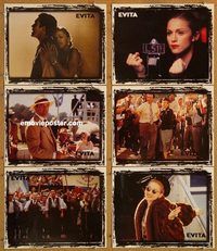 a659 EVITA 6 movie lobby cards '96 Madonna, Antonio Banderas
