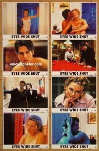 a075 EYES WIDE SHUT 8 movie lobby cards '99 Kubrick, Cruise, Kidman