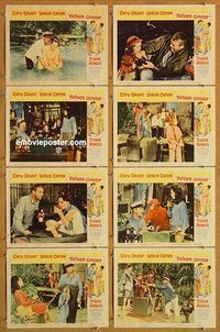 a078 FATHER GOOSE 8 movie lobby cards '65 Cary Grant, Leslie Caron