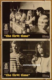 a287 FIRST TIME 2 movie lobby cards '69 Jacqueline Bisset