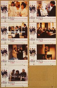 a752 FIRST WIVES CLUB 7 English movie lobby cards '96 Midler, Hawn