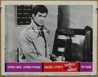 a902 FIVE MILES TO MIDNIGHT movie lobby card #4 '63 Perkins close up!