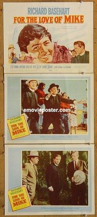 a474 FOR THE LOVE OF MIKE 3 movie lobby cards '60 Richard Baseheart