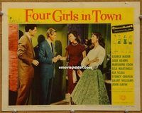 a903 FOUR GIRLS IN TOWN movie lobby card #2 '56 Julie Adams, Nader