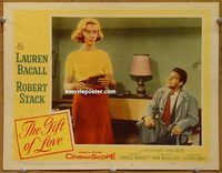 a907 GIFT OF LOVE movie lobby card #7 '58 Lauren Bacall, Robert Stack
