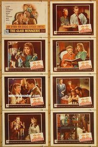 a087 GLASS MENAGERIE 8 movie lobby cards '50 Jane Wyman, Kirk Douglas