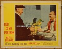 a911 GOD IS MY PARTNER movie lobby card #4 '57 Walter Brennan