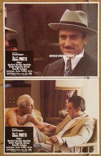 a302 GODFATHER 2 2 movie lobby cards '74 De Niro, Coppola, Al Pacino