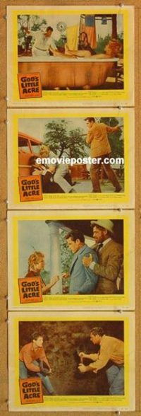 a581 GOD'S LITTLE ACRE 4 movie lobby cards '58 Robert Ryan, Aldo Ray