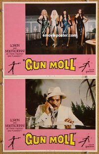 a308 GUN MOLL 2 movie lobby cards '75 Sophia Loren, Mastroianni