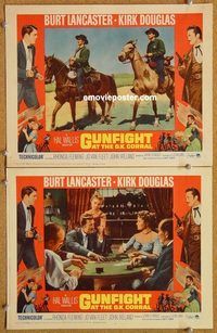 a310 GUNFIGHT AT THE OK CORRAL 2 movie lobby cards R64 Kirk Douglas
