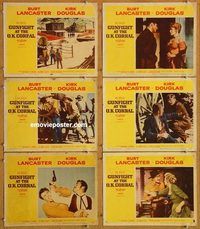a670 GUNFIGHT AT THE OK CORRAL 6 movie lobby cards '57 Burt Lancaster