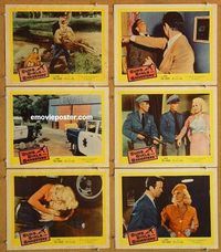 a671 GUNS, GIRLS & GANGSTERS 6 movie lobby cards '59 Mamie Van Doren