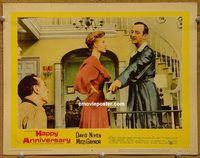 a918 HAPPY ANNIVERSARY movie lobby card #8 '59 David Niven, Gaynor