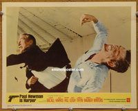 a919 HARPER movie lobby card #6 '66 Paul Newman punching!