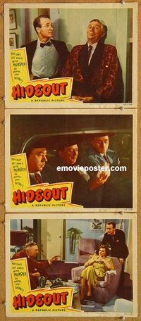 a484 HIDEOUT 3 movie lobby cards '49 Lloyd Bridges, Adrian Booth