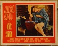 a927 HIGH HELL movie lobby card #8 '58 John Derek, Elaine Stewart