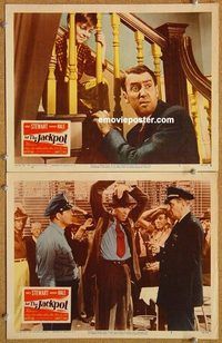 a329 JACKPOT 2 movie lobby cards '50 James Stewart, Barbara Hale
