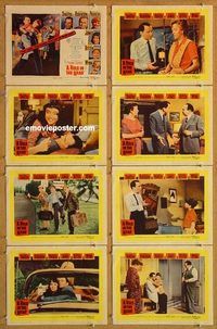 a096 HOLE IN THE HEAD 8 movie lobby cards '59 Frank Sinatra, Capra