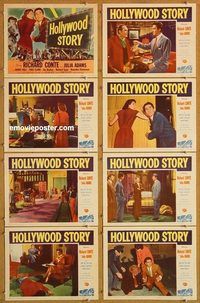 a097 HOLLYWOOD STORY 8 movie lobby cards '51 Richard Conte, Julie Adams