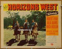 a933 HORIZONS WEST movie lobby card #7 '52 Robert Ryan, Rock Hudson