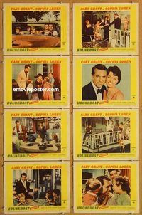 a100 HOUSEBOAT 8 movie lobby cards '58 Cary Grant, Sophia Loren