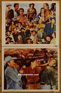 a325 HOW THE WEST WAS WON 2 movie lobby cards '62 John Ford epic!