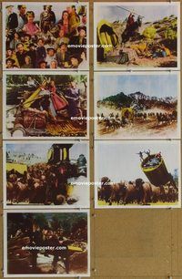 a764 HOW THE WEST WAS WON 7 movie lobby cards '64 John Ford epic!