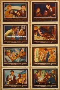 a101 I DIED A 1000 TIMES 8 movie lobby cards '55 Jack Palance, Winters