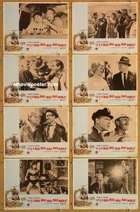 a106 IT'S A MAD, MAD, MAD, MAD WORLD 8 movie lobby cards R70 Berle