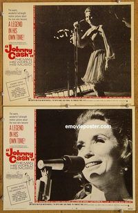 a332 JOHNNY CASH 2 movie lobby cards '69 June Carter, country