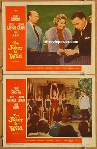 a333 JOKER IS WILD 2 movie lobby cards '57 Frank Sinatra, Mitzi Gaynor
