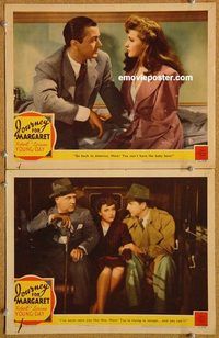 a334 JOURNEY FOR MARGARET 2 movie lobby cards '42 Margaret O'Brien