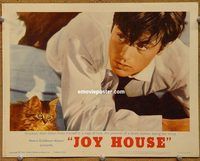 a947 JOY HOUSE movie lobby card #8 '64 Alain Delon close up!