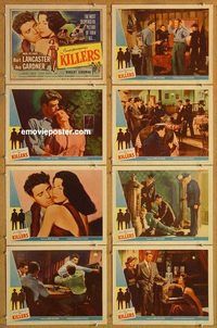 a110 KILLERS 8 movie lobby cards R56 Burt Lancaster, Ava Gardner