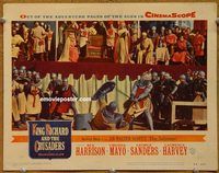 a953 KING RICHARD & THE CRUSADERS movie lobby card #1 '54 Rex Harrison