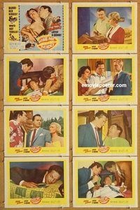 a112 KISS ME DEADLY 8 movie lobby cards '55 Mickey Spillane, Meeker