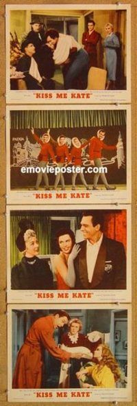 a589 KISS ME KATE 4 movie lobby cards '53 Kathryn Grayson, Keel