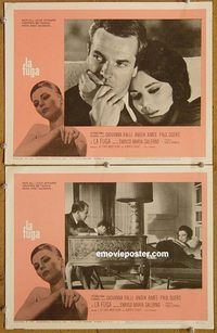 a336 LA FUGA 2 movie lobby cards '66 Italian lesbian sex, wild!