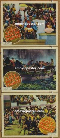 a499 LAST DAYS OF POMPEII 3 movie lobby cards '35 Preston Foster
