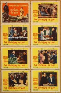 a114 LEFT HAND OF GOD 8 movie lobby cards '55 priest Humphrey Bogart!