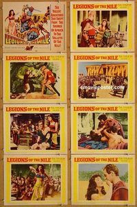 a115 LEGIONS OF THE NILE 8 movie lobby cards '60 Italian epic!