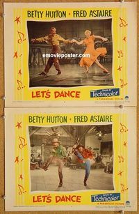a337 LET'S DANCE 2 movie lobby cards '50 Fred Astaire, Betty Hutton