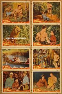 a116 LION HUNTERS 8 movie lobby cards '51 Sheffield, Woody Strode