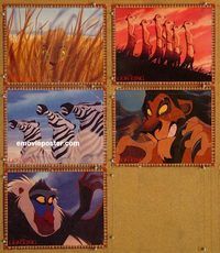 a625 LION KING 5 movie lobby cards '94 classic Walt Disney cartoon!