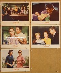 a627 LIZZIE 5 movie lobby cards '57 Eleanor Parker, Richard Boone