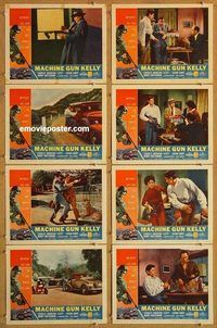 a118 MACHINE GUN KELLY 8 movie lobby cards '58 Charles Bronson, AIP