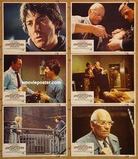 a683 MARATHON MAN 6 movie lobby cards '76 Dustin Hoffman, Olivier